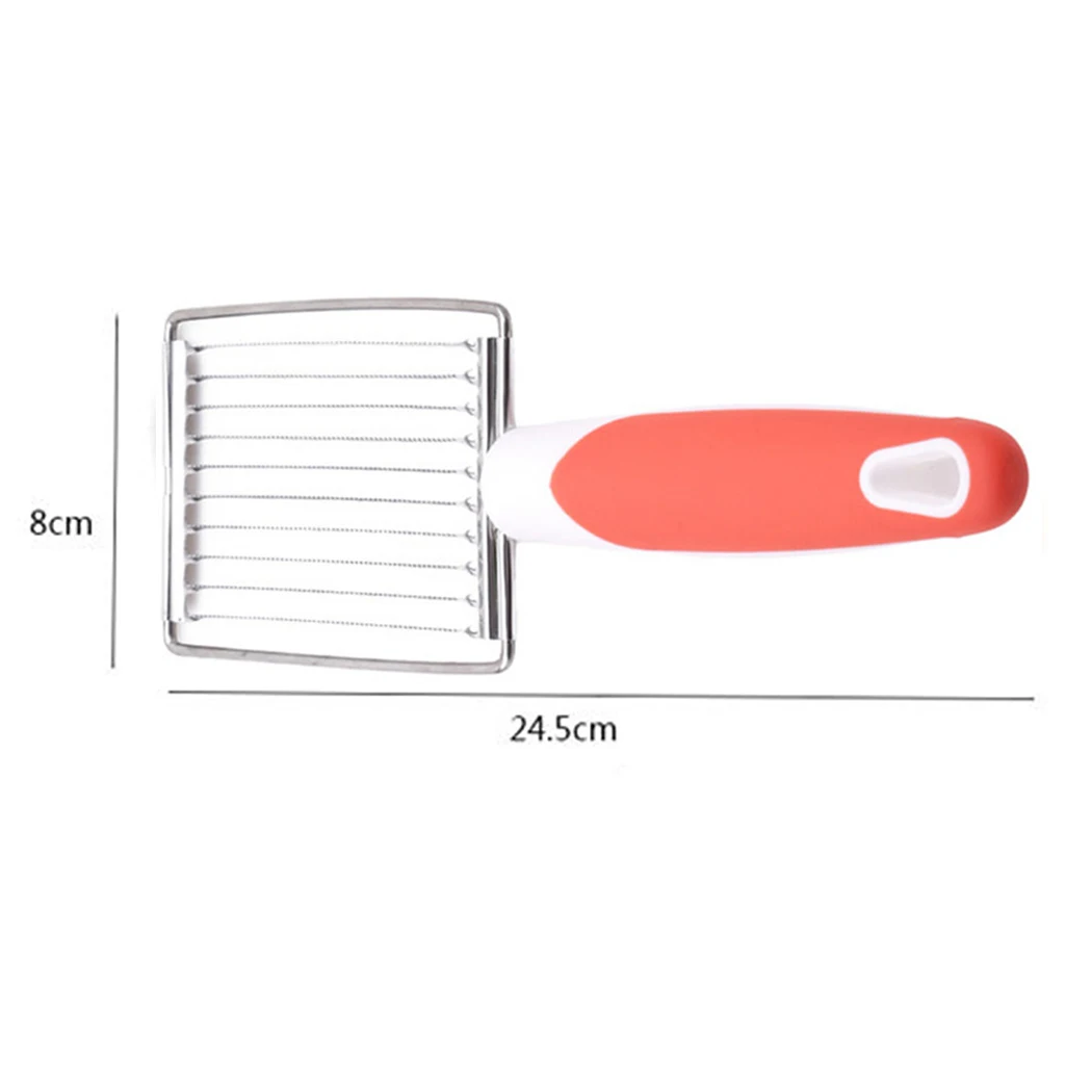 

1pcs Stainless Steel Fruit Vegetable Non-slip Slicer Tomato Cutter Banana Strawberry Meat Cutter Kitchen tools Accessory