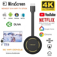 mirasreen tv stick 4k wireless screen projector 5g wifi display dongle airplay hdmi for google chromecast for youtube netflix