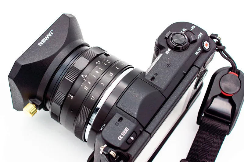 Ретро квадратная форма объектива Резьбовая бленда крепление для Sony A6500 A6400 A6300 A6100