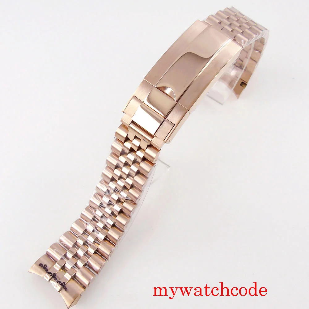 

Роскошные 20 мм ширина нержавеющая сталь позолоченные юбилейные часы Brcelet Fit 40 мм Мужские автоматические часы наручные часы запчасти складна...