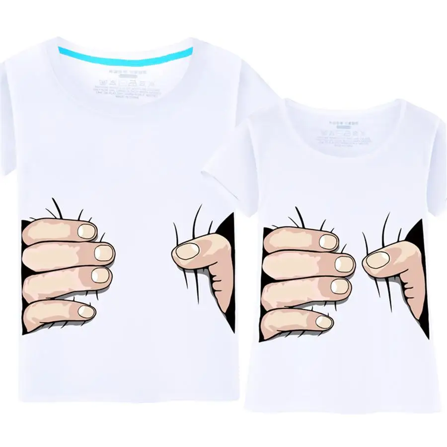 

2021 Valentine's Day Women Ladies Casual O Neck 3D Hand Print Funny T Shirts Tops Couple Clothes Best Friends tee shirt tops