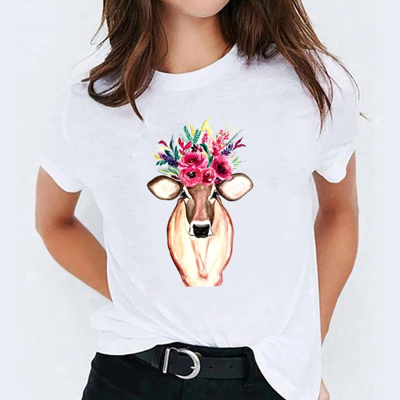 

Футболка FIXSYS, летние модные женские топы, футболка, повседневные свободные футболки с коротким рукавом, Милая футболка, Женская графическая...