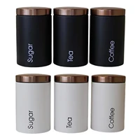 3pcs canister set tea coffee sugar storage bottles kitchen food canister jar for home organizer candy sealed cans box