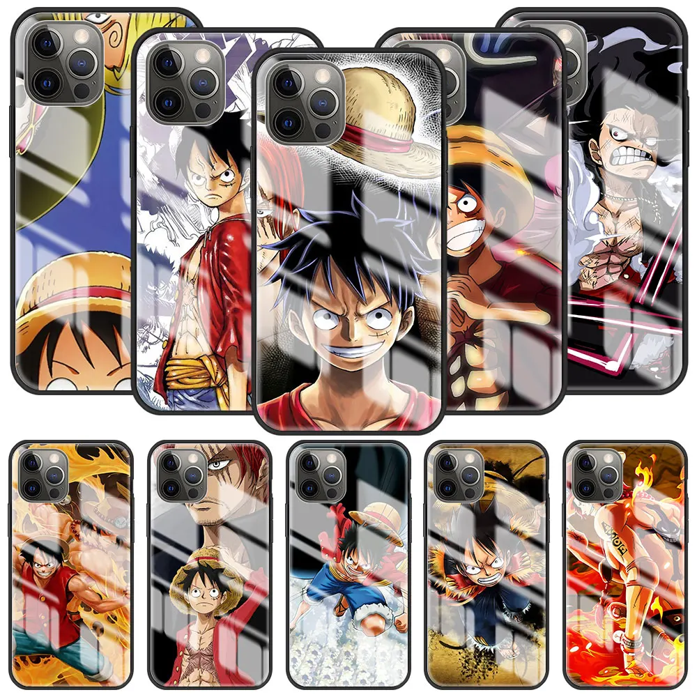 Чехол для телефона в стиле аниме Luffy One Piece iPhone 7 11 12 Pro чехол Apple XR X XS Max 6 6S 8 Plus