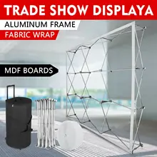 8* 8FT Натяжная ткань всплывающий выставочный стенд ж/чехол для переноски