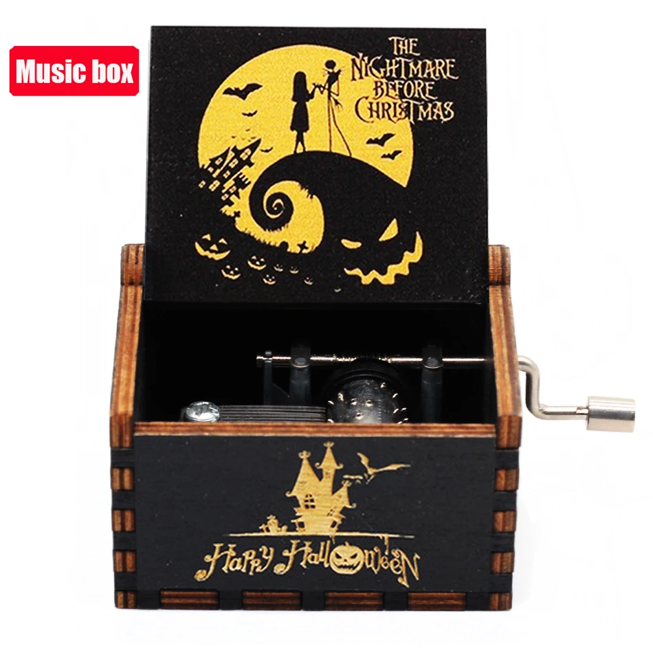 

Beauty Beast Antique Hand-cranked Wooden Music Box Queen Godfather Sailor Moon Music Box Christmas Birthday Love Gift