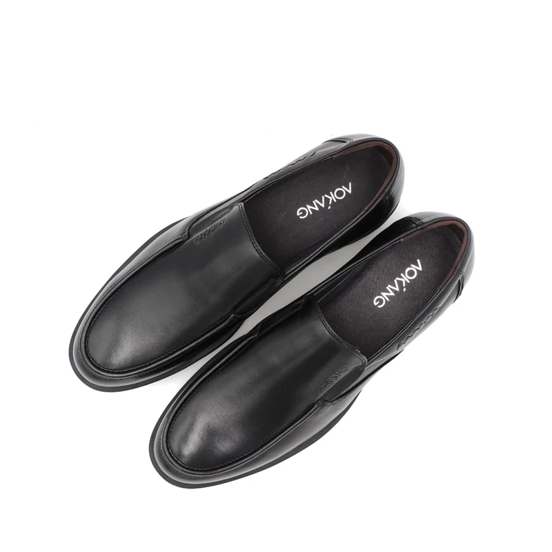 AOKANG/мужские лоферы из натуральной кожи Высококачественная модельная обувь