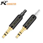 Штекерные зажимы для наушников, 10 шт., 3,5 мм, стерео 3-полюсный штекер + задние штекерные зажимы для наушников DIY или используется для ремонта наушников