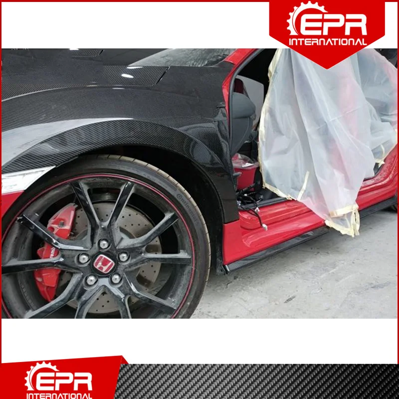 Для FK8 Тип R OEM углеродное волокно переднее крыло отделка колесо арочная крышка