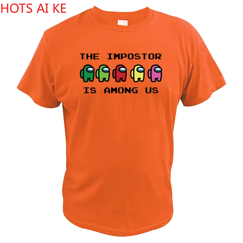 

Is Among Us T Shirt 100% Cotton EU Size Vintage T Shirt Graphic Print Tee Tops