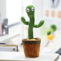 funny dancing cactus plush toys home decor electronic shake dance with song light children education toy living room decoration