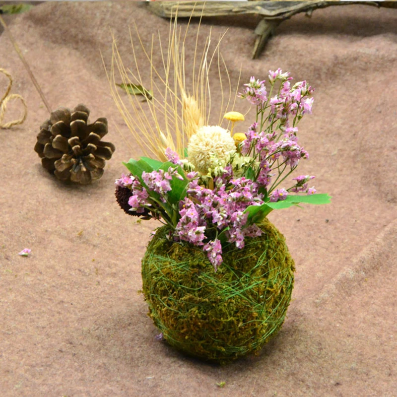 Eco-friendly Moss Bonsai Personalized Small Flower Pot Bird Nest Plant Home Garden Table Decoration Plantpot | Дом и сад
