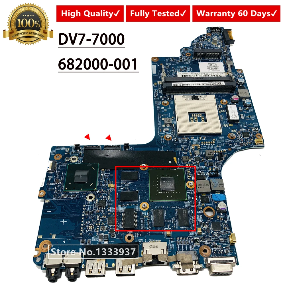 682000 501 001 для ноутбука HP PAVILION DV7 7000 серии Материнская плата 11254 2 48.4ST10.021 HM77 630M