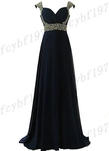 Navy Blue 97 Шифоновое ТРАПЕЦИЕВИДНОЕ милое элегантное платье с коротким рукавом, украшенное бисером и кристаллами, платья подружки невесты, платья для свадебной вечеринки, robe de soiree, на шнуровке - Цвет: Navy Blue 97