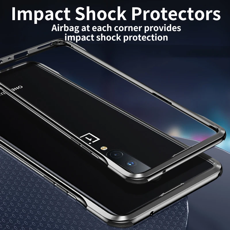 

Luxury Anti-drop Airbag Bumper Phone Case For One Plus 8 Pro Shockproof Clear Cover Cases