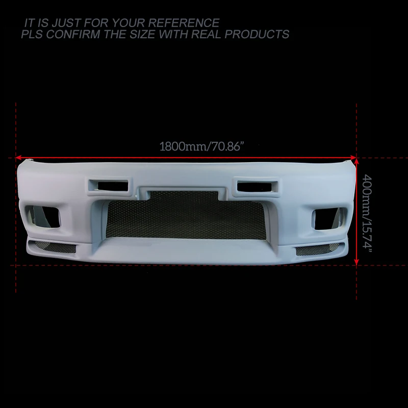Автомобильные аксессуары R стильное стекловолокно передний бампер FRP тюнинговая
