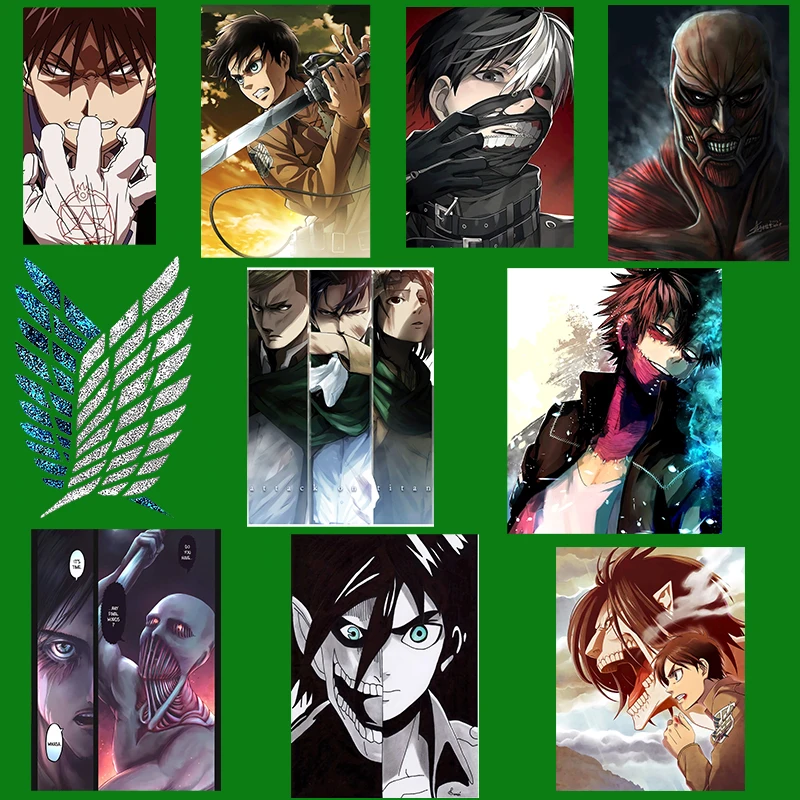 Нашивки для одежды из атаки на Титанов Levi Ackerman Большие зеркальные виниловые