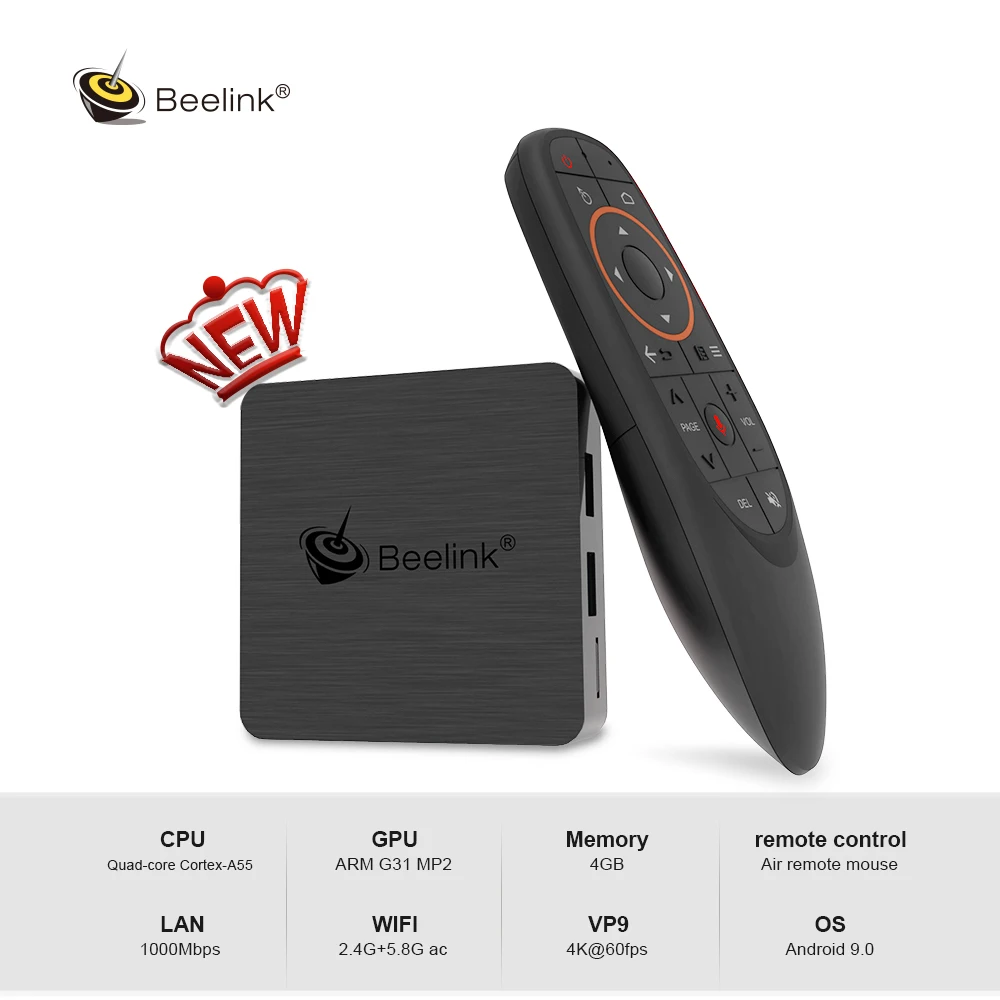 ТВ приставка Beelink GT1 Mini 2 Android 9 0 Amlogic S905X3 4K HD 4GB 64GB 4G 5 8G WiFi 1000Mbps BT 4 tv Box с голосовым