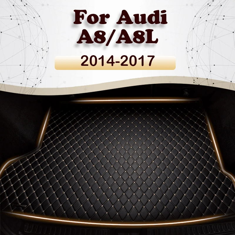 

Коврик для багажника автомобиля для Audi A8/A8L, негибридный 2014 2015 2016 2017, коврик для груза, подкладка для салона, аксессуары, крышка