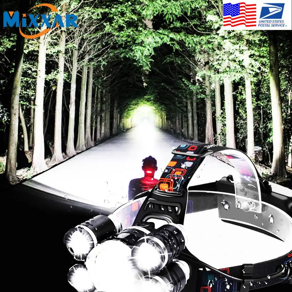 Дропшиппинг 18650 перезаряжаемые водонепроницаемые налобные фонарики фонарик T6