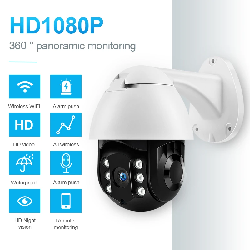Дешево Наружные беспроводные камеры видеонаблюдения 19HS 1080P Full HD с Wi-Fi и функцией обнаружения действия, водонепроницаемое управление приборами