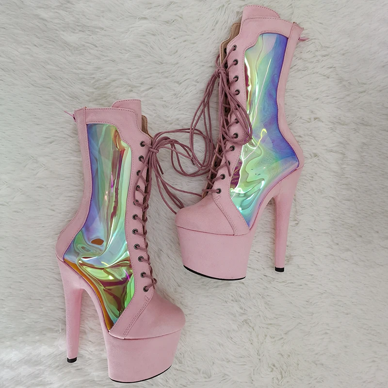 

Leecabe 17CM/7inches Pole dancing shoes High Heel platform Pole Dance boot
