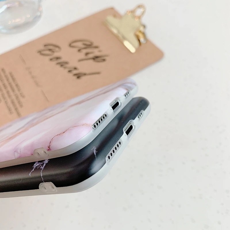 

Luxury Marble Matte Phone Case For iPhone 11 12 13 mini Pro Max XS X XR 7 8 6 6S Plus SE 2020 Shockproof Soft Cases Cover