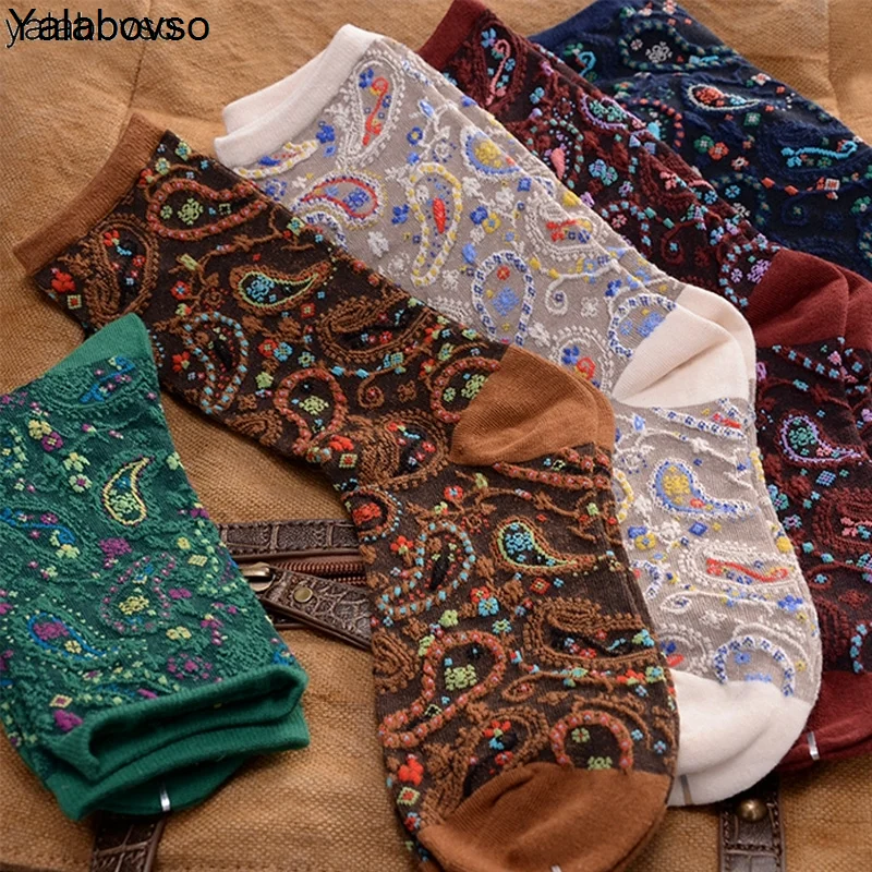 Новое поступление 2020 модные хлопковые винтажные длинные носки с вышивкой в стиле