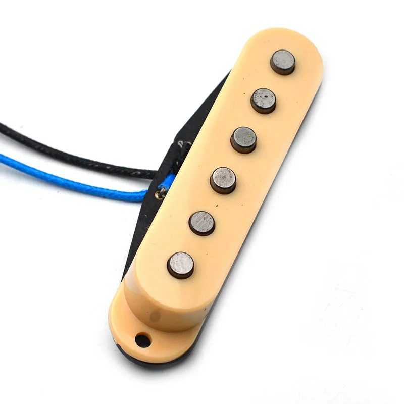 alnico 5 single coil versetzt top faser spule pickup elektrische gitarre pickup neckmittebrücke 505052mm für fd gitarre gelb free global