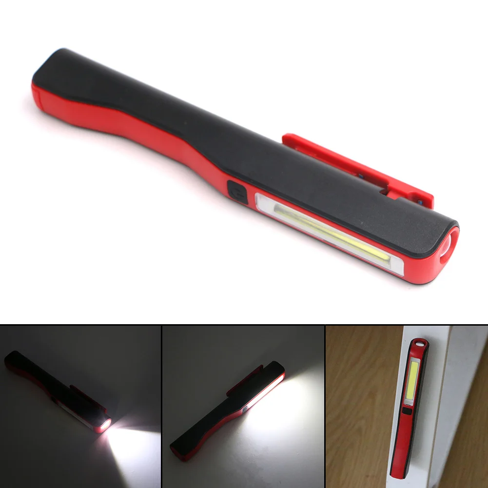 

18.2x3.2cm Mini Flashlight COB LED Pocket Pen Torch Work Light Inspection Lamp