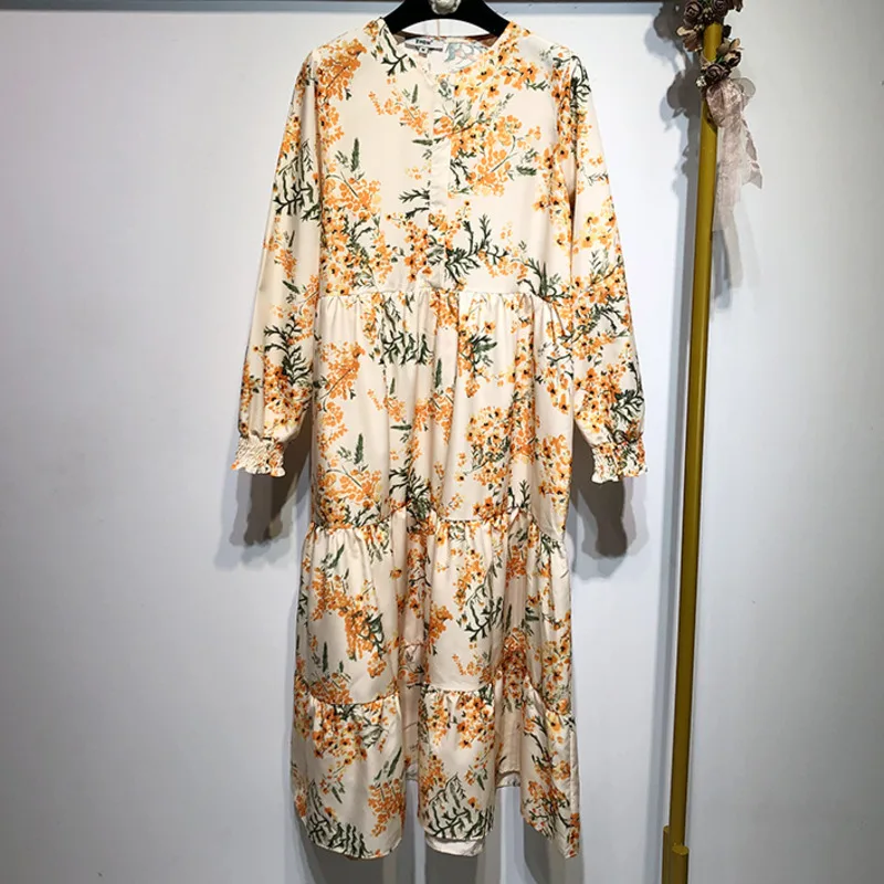 Женское платье с цветочным принтом SHENGPALAE повседневное весеннее пляжное до
