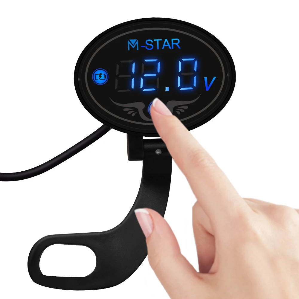 Водонепроницаемый светодиодный цифровой вольтметр тестер постоянного тока 9 В
