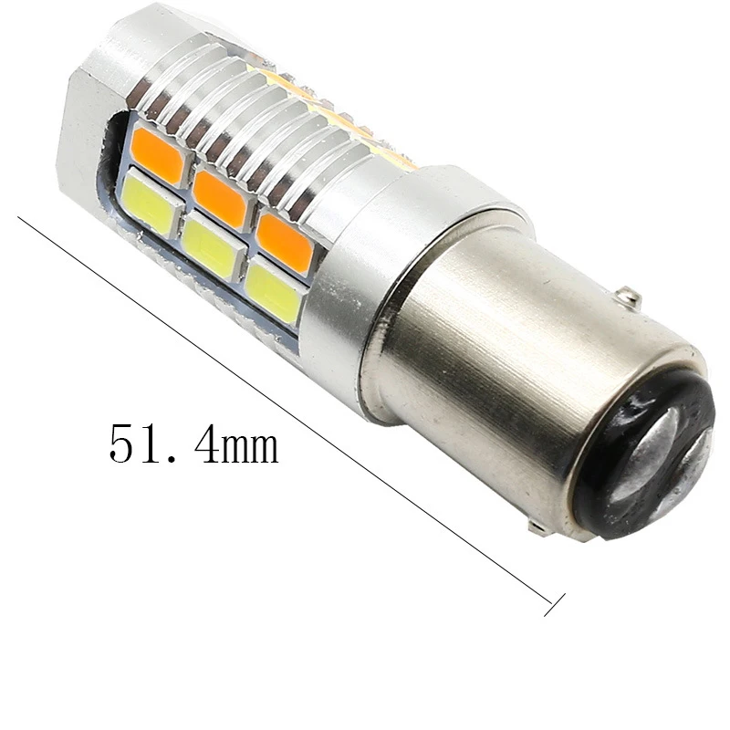 

2Pcs T20 7443 LED Dual Color T25 3157 BA15D 1157 LED Canbus Turn Signal Light Error Free DRL 12V Super Bright 22SMD White Yellow