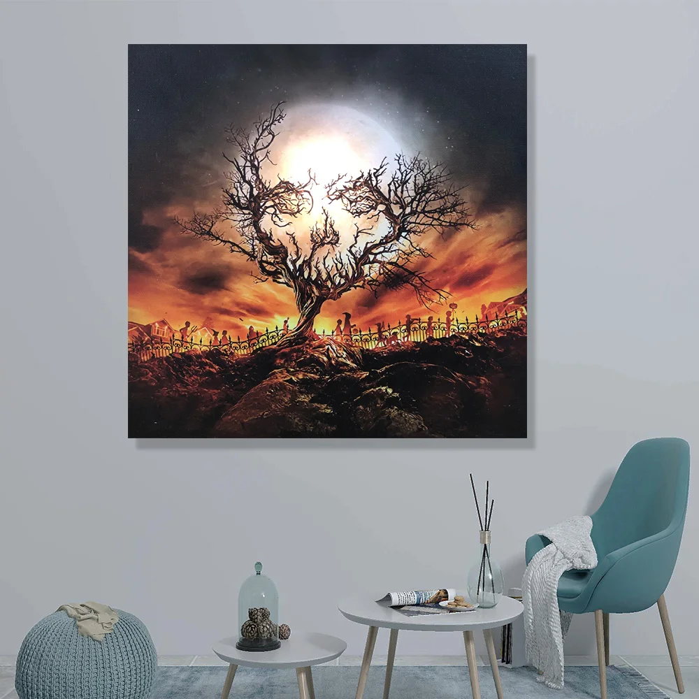 Пейзаж в рамке светодиодный светильник индукции картина настенные картины для