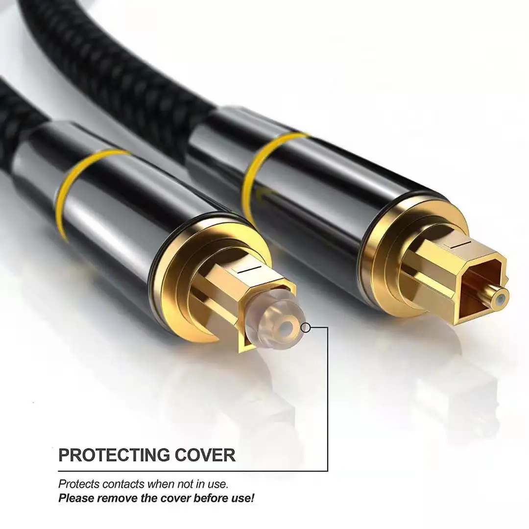 Honesum SPDIF 5 1 Dolby 7 Саундбар Toslink оптоволоконный кабель позолоченный Цифровой