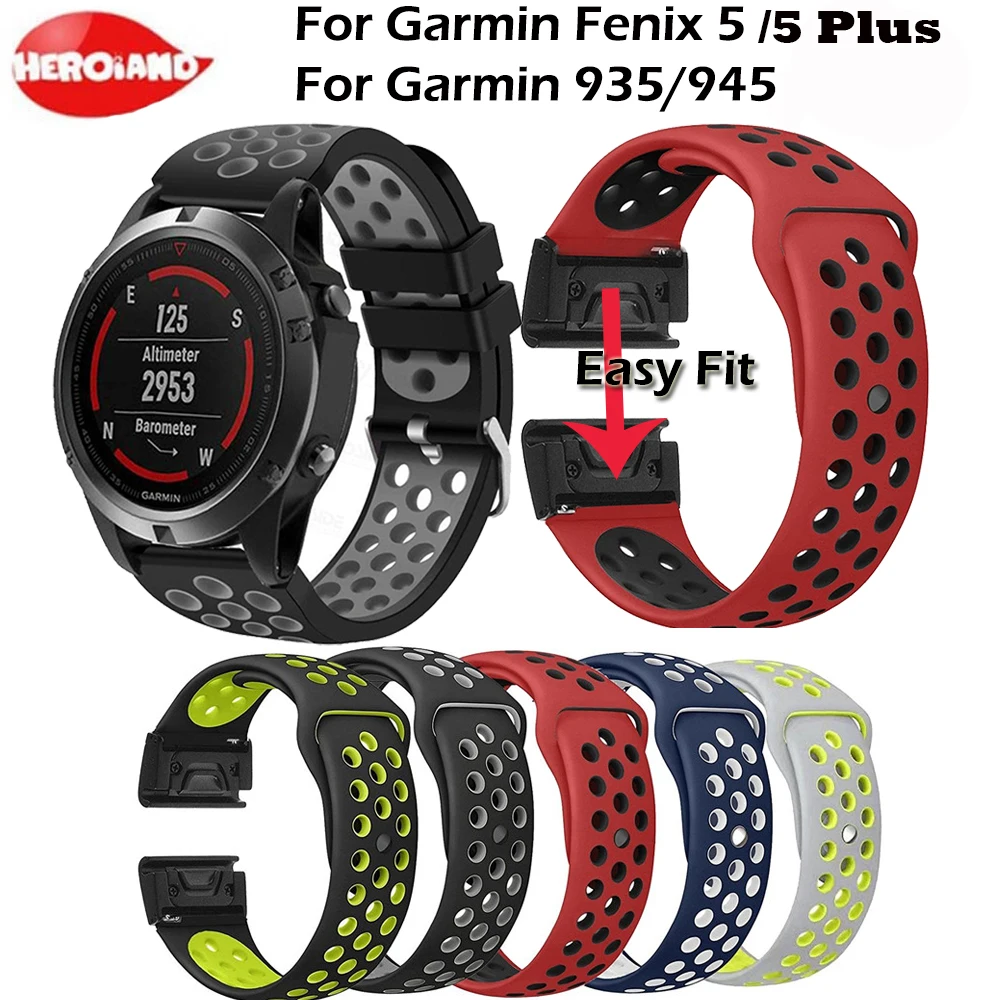 22 мм Quick Fit Силиконовый сменный Браслет для Garmin Fenix 5/5 Plus часы браслет Forerunner 935/945