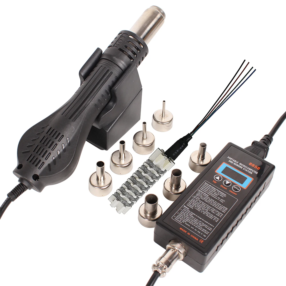 8858 Heat Gun Digital Display Micro Rework Soldering Station Hot Air For Welding Repair Tool With Electric Iron | Инструменты