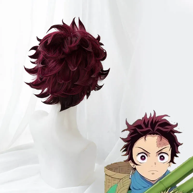 Cosroad Nezuko Tanjirou Kamado парики демон убийца Kimetsu no Yaiba Косплей зенитсу агатсума золотые
