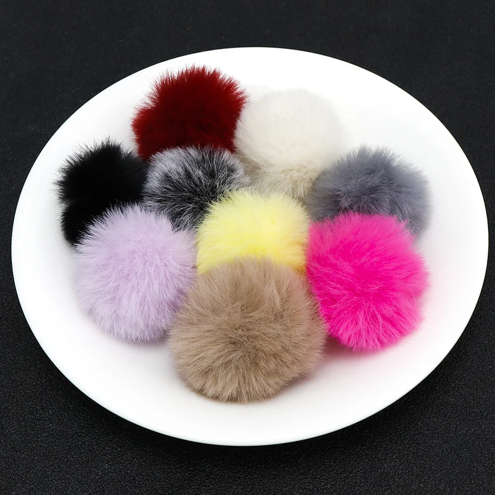 10 шт./лот 3 6 см Разноцветные помпоны Поделки Сделай Сам плюшевый шар для брелок