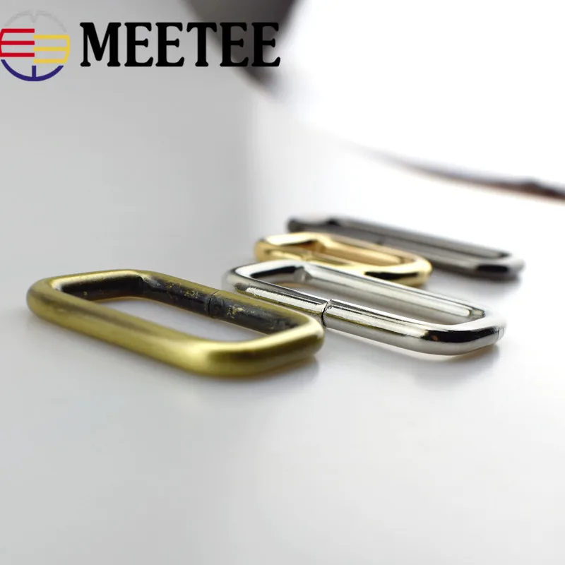 5 шт. 13-50 мм Meetee прямоугольное металлическое уплотнительное кольцо пряжки для сумки тесьма ремень обувь Регулировка DIY аксессуары F4-5