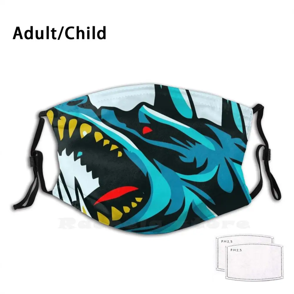 Ужасное существо плохие зубы дракон-монстр Забавный принт многоразовая