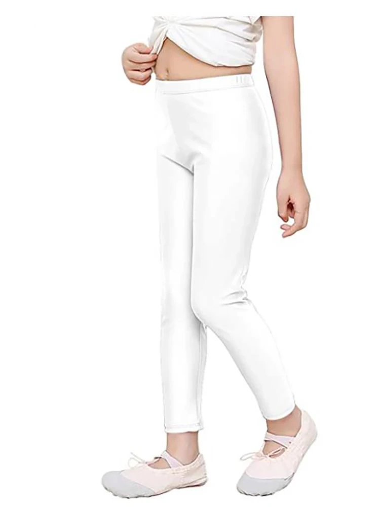 

Speerise Teen Girls Athletic Active Dance Leggings for Kids Shiny Workout Tight Exercise Yoga Pants