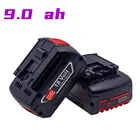 Перезаряжаемый литий-ионный аккумулятор 18 в 9 а для электроинструментов Bosch 18 в 9000 мАч, портативная запасная батарея BAT609 с индикатором светильник