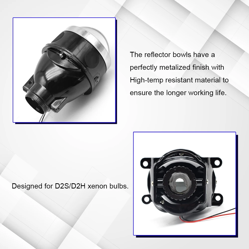 YUFANYA 3 0 дюйма G2 HID галогенные D2H D2S Bi Xenon Противотуманные фары комплект линз для