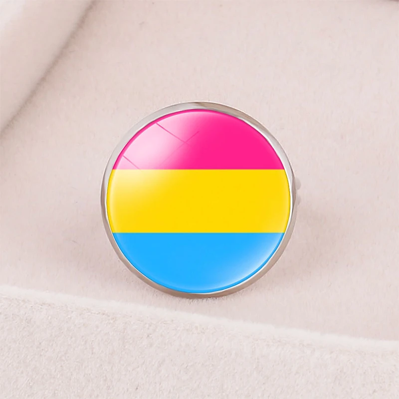 ЛГБТ гордость Брошь булавка Радужное Кольцо Металлические модные аксессуары 2020
