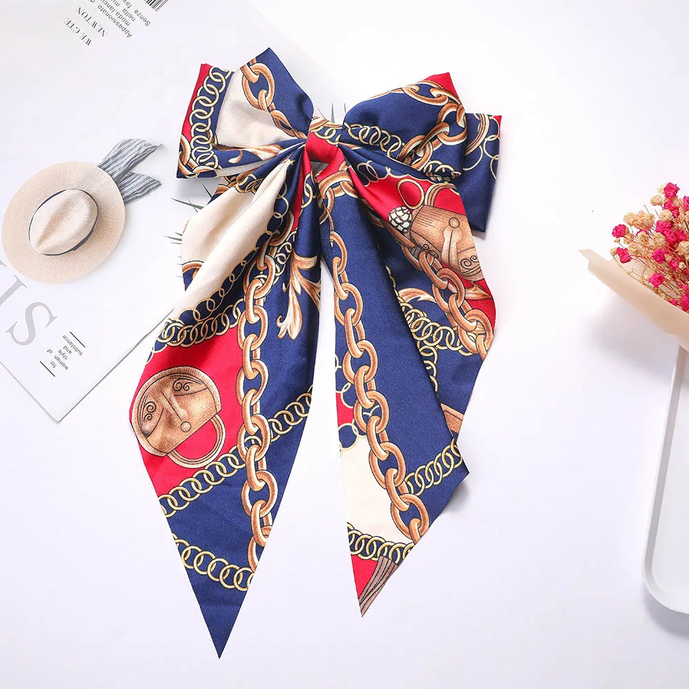 

Printting Stain Bow Ribbon Hair Bow Clips For Women Girls Sweet Hairpin 2021 Fashion Simple Bowknot Headwear Hair Accessories