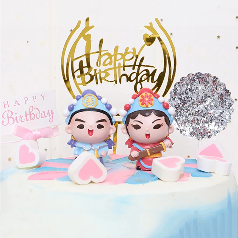 Маленькая кукла ручной работы Q Version Пекинская опера подарки украшение для дома