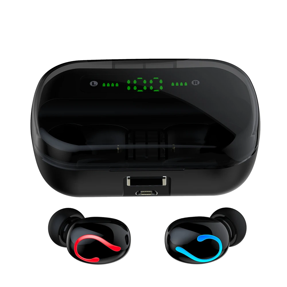 HBQ Q61 HIFI Sound Digital Wireless Bluetooth Earphones Noise Reduction IPX7 Waterproof Mini Earbuds LED Display Charging Box |