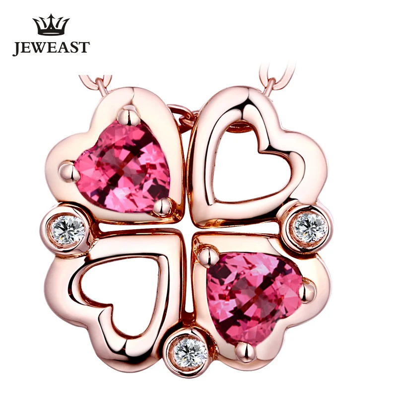 SLFD природный красный турмалин 18K кулон из чистого золота настоящий AU 750 ТВЕРДОЕ