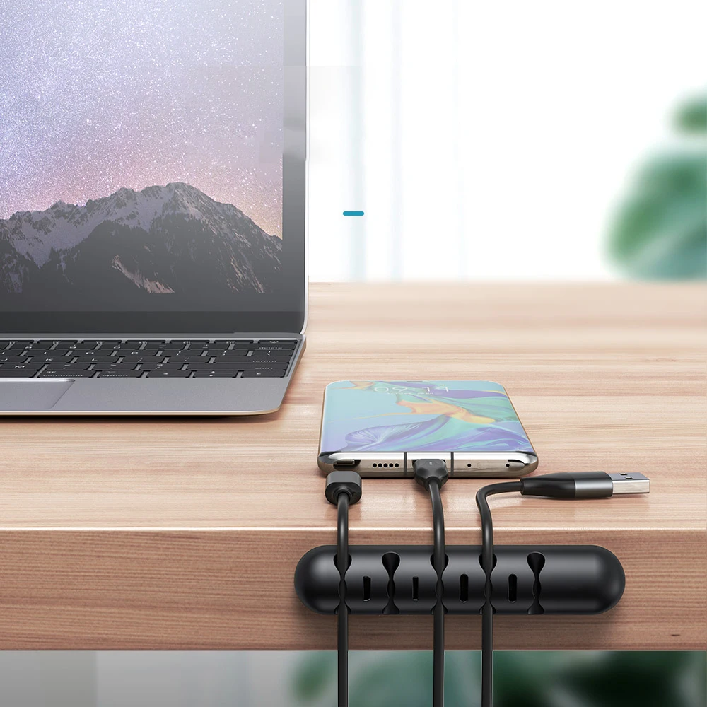 

Cable Organizer Silicone USB Cable Winder Flexible Cable Management Clips For Mouse Headphone Earphone Cable Holder